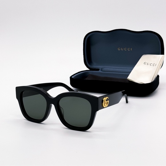 NEW GUCCI GG1550SK SQUARE BLACK GREY WOMEN SUNGLASSES GUCCI - Picture 1 of 12